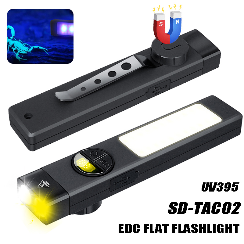 Outdoor Lighting Black - COB + LED multifunctionele zaklamp met
