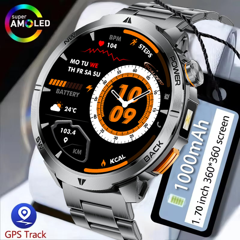 Outdoor Lighting Track - 2026 Nieuwe 1000 mAh Smartwatch 1.7