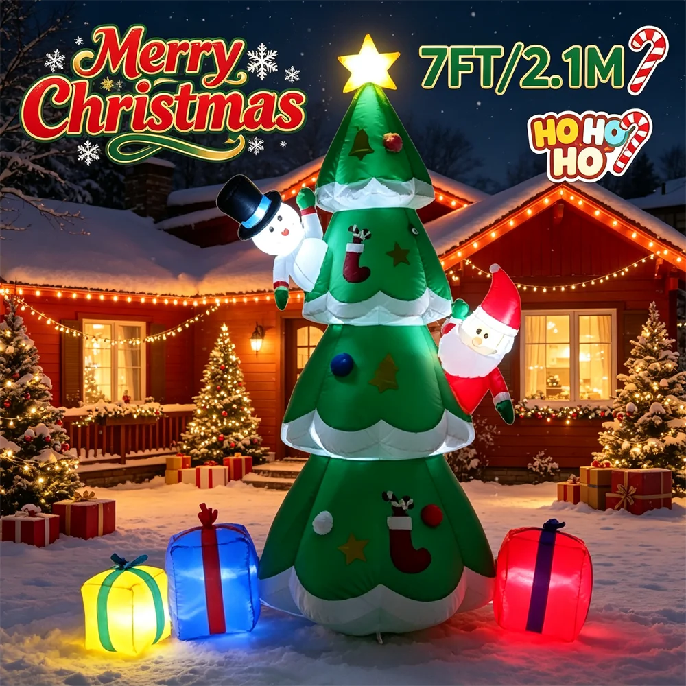 7FT opblaasbaar kerstmodel met - Outdoor Lighting Effects recensie en prijs
