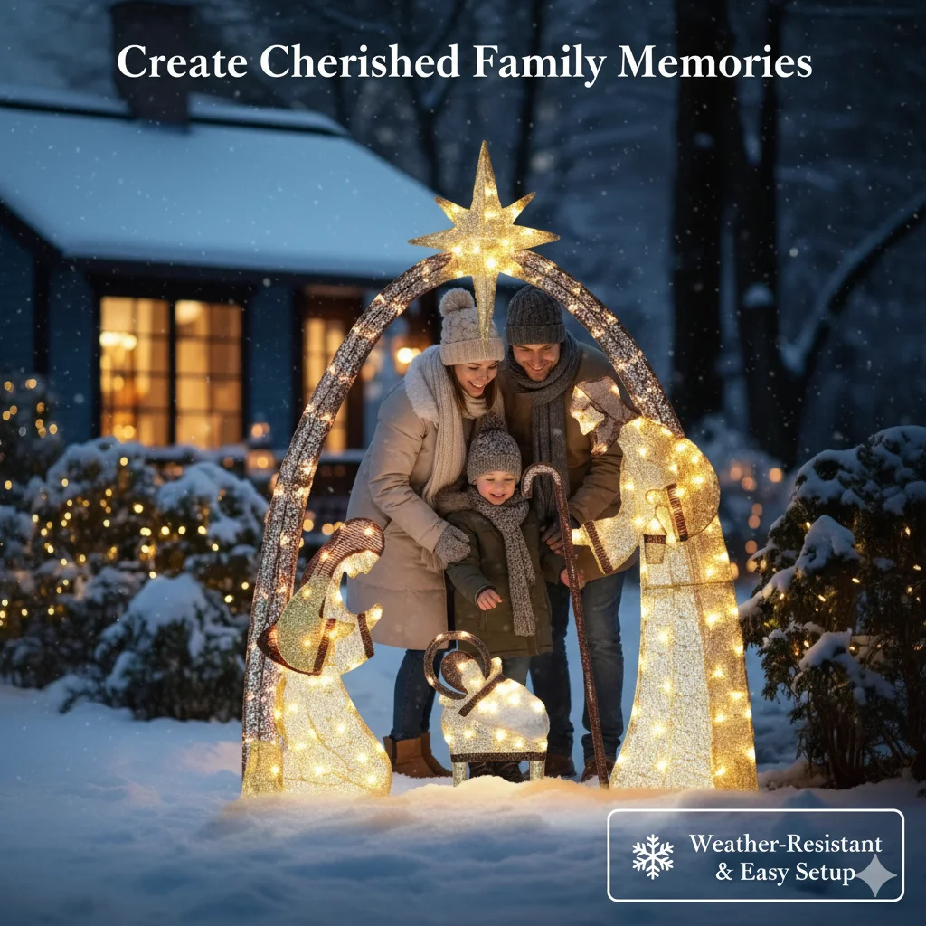5,5FT kerststal buitendecor me - Outdoor Lighting Effects recensie en prijs
