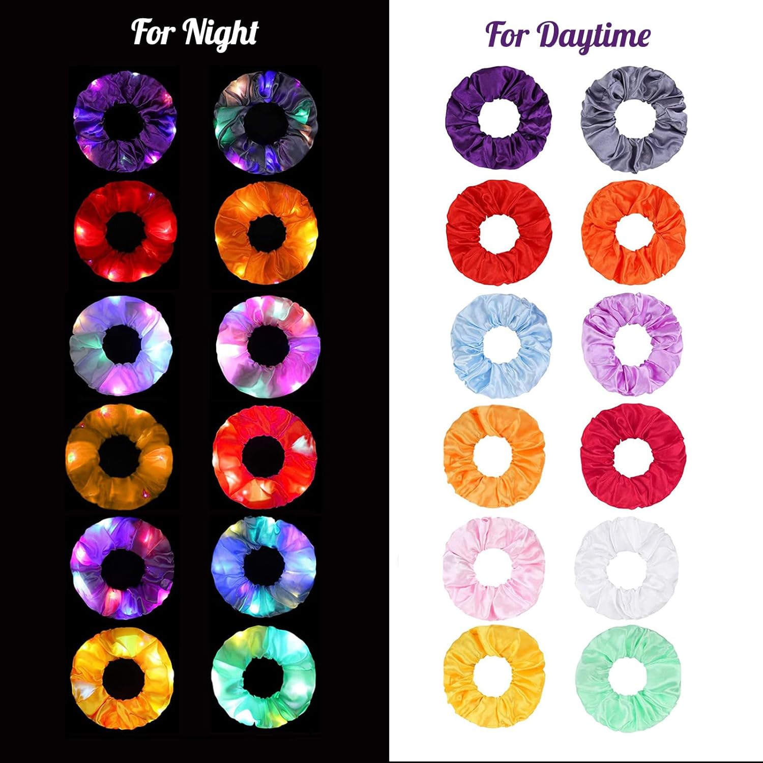 6 stuks LED Scrunchies Haarban - Outdoor Lighting Effects recensie en prijs