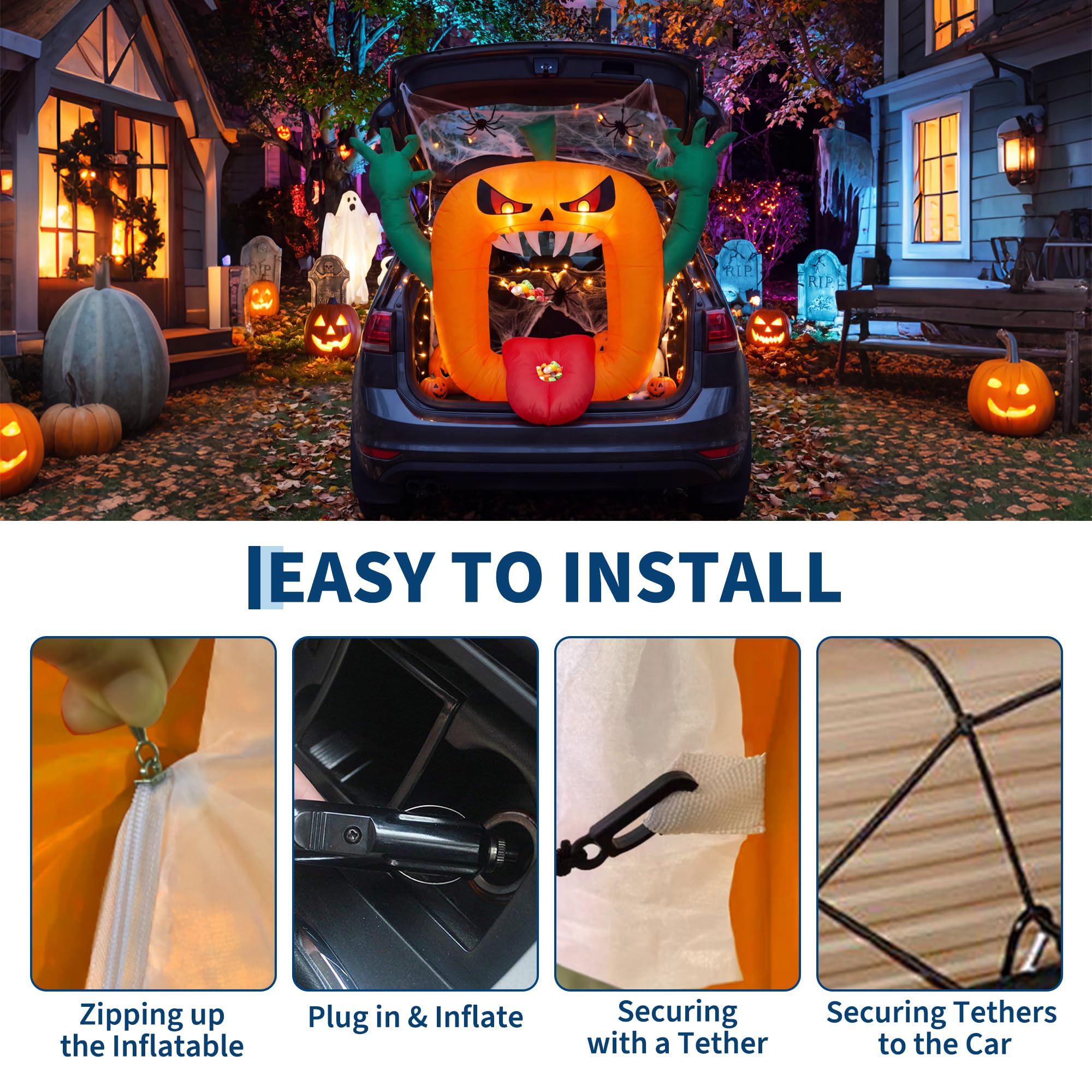 6FT Halloween opblaasbare gruw - Outdoor Lighting Effects recensie en prijs
