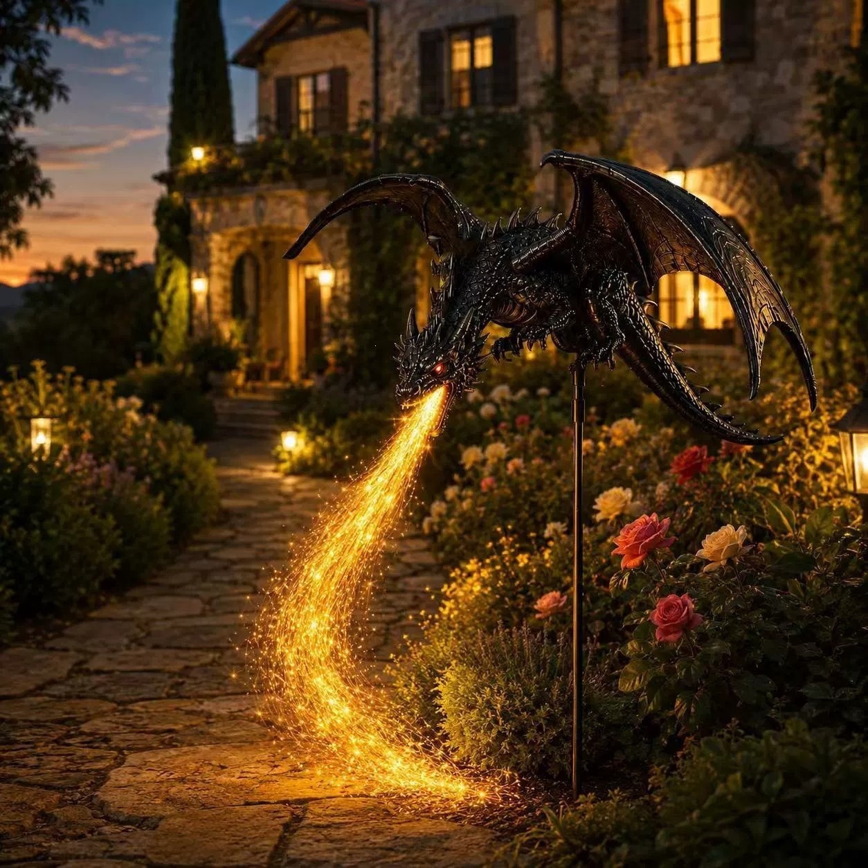 Solar Dragon Fire Tuinlamp, op - Outdoor Lighting Pathway recensie en prijs