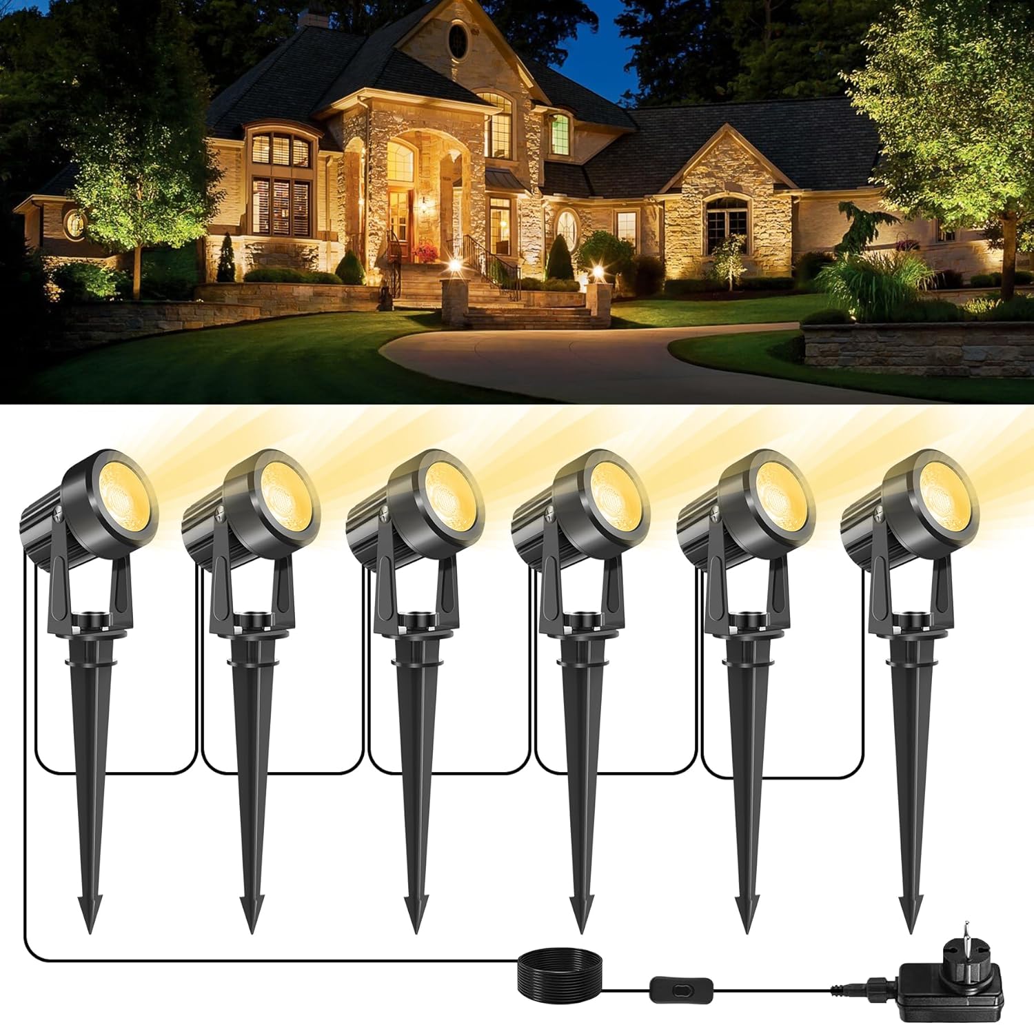 3000K Outdoor Spotlight Tuin L - Outdoor Lighting Uk recensie en prijs