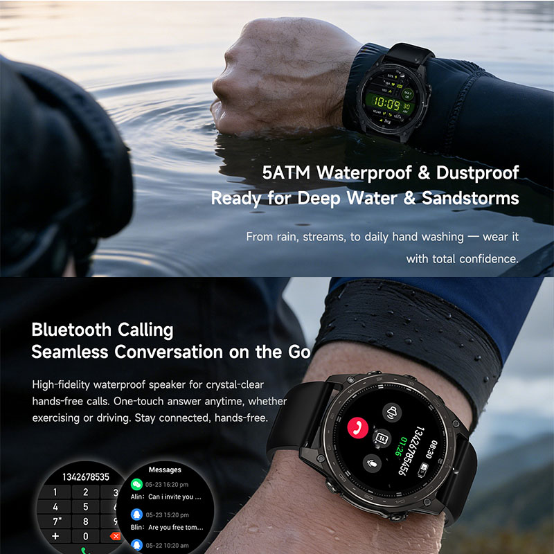 Nieuw 5ATM waterdicht smartwat - Outdoor Lighting Wireless recensie en prijs